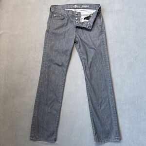 7 for All Mankind Jeans Mens 31x32 Gray Standard Straight Leg Mid Rise USA